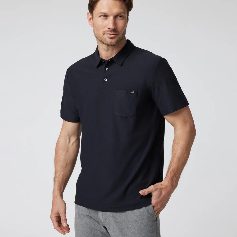 Vuori Ace Men's Black Polo Shirt